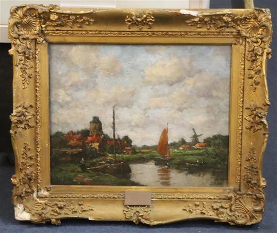Jacob Maris (1837-1899) River de Waal 13 x 16.5in.